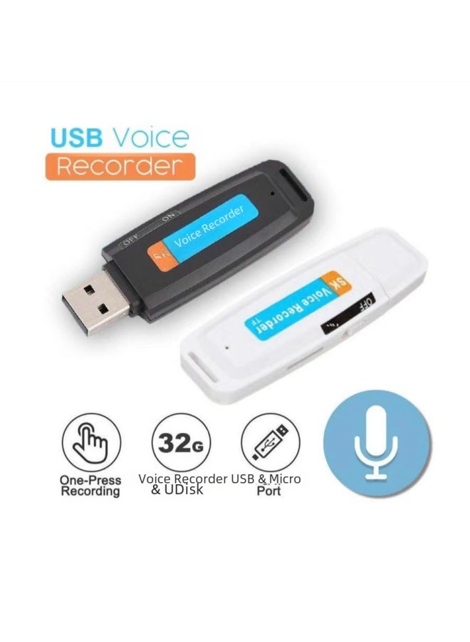 Fashionable Creative Gift Usb Flash Drive Sk-001 Sk-868 Usb Voice Card Function Flash Drive Digital Computer Accessories-Color:Black-Capacity:16GB - Image 3