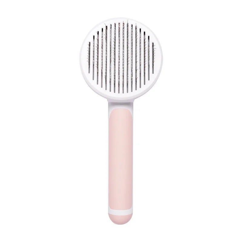 Y&D Cat & Dog Pumpkin Brush - Self Cleaning Slicker Brush for Shedding, Grooming, Massage - Cute Donut Design - Pet Hair Removal Comb for Short & Long Hair - Image 1