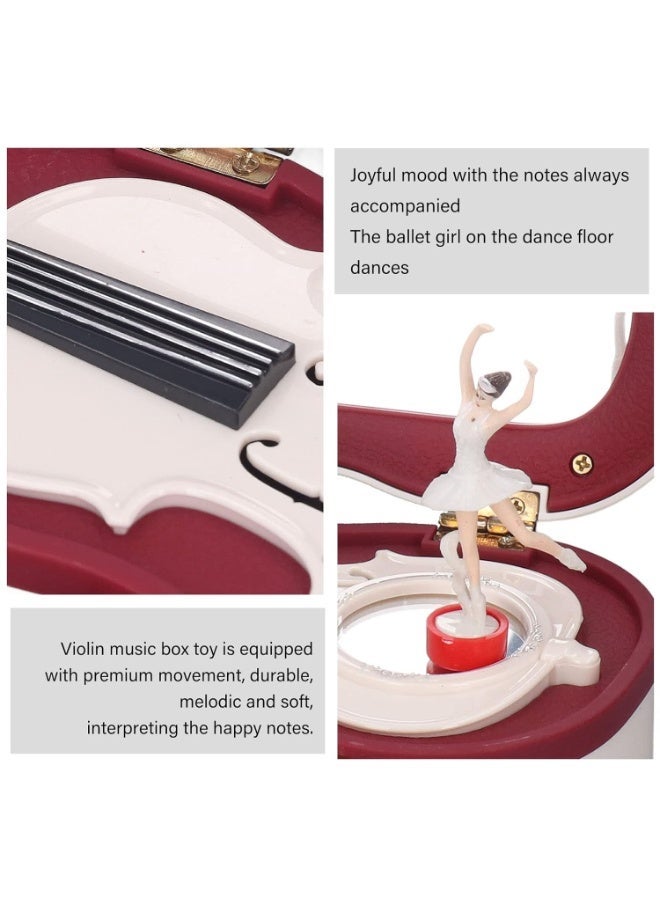 Enchanting Violin Musical Box - Rotating Ballerina & Classic Melody - Luxury Vintage Decor & Keepsake Gift for Her - Image 4