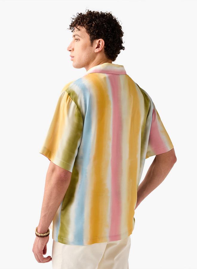 ايكونيك قميص بياقة مخيم مخطط أيقوني - Image 3