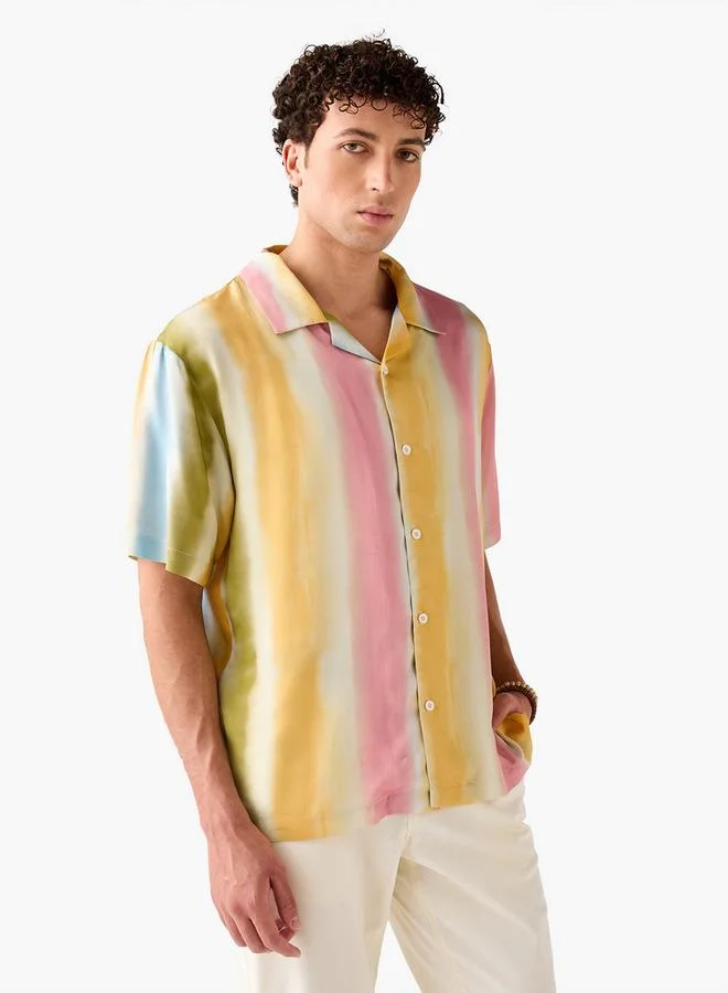 Iconic Iconic Striped Camp Collar Shirt