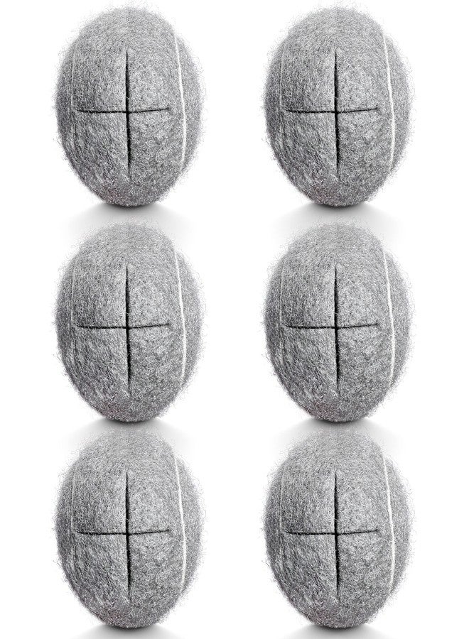 HPWFHPLF 6 PCS Precut Tennis Balls for Walkers, Heavy Duty Long Lasting Glide Balls - Precut for Easy Installation, Universal Felt Pads for Walker Legs & Furniture, Floor Protectors (Grey) - Image 1