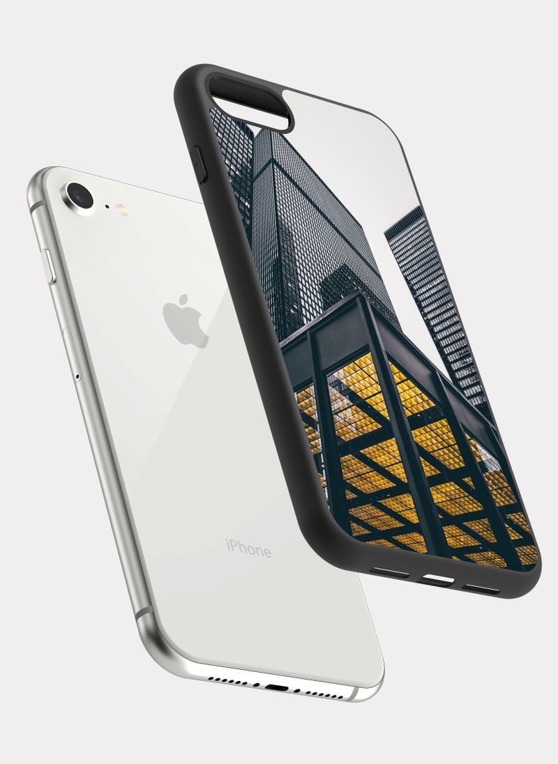 بكسلات كفر ايفون 8 تصميم ابراج معماري رمادي - Image 2