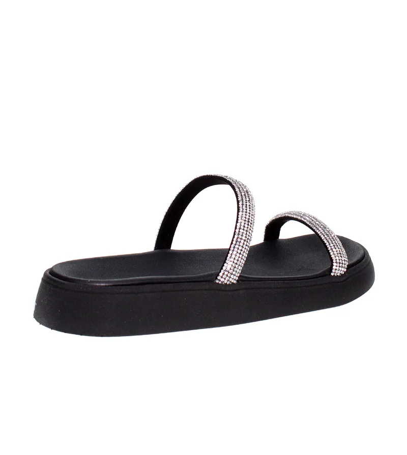 Moleca  MOLECA Flat Sandals for LADIES – Black SANDALS with Slip On | Comfortable PU Upper & TPR Sole for Women | Best Price UAE