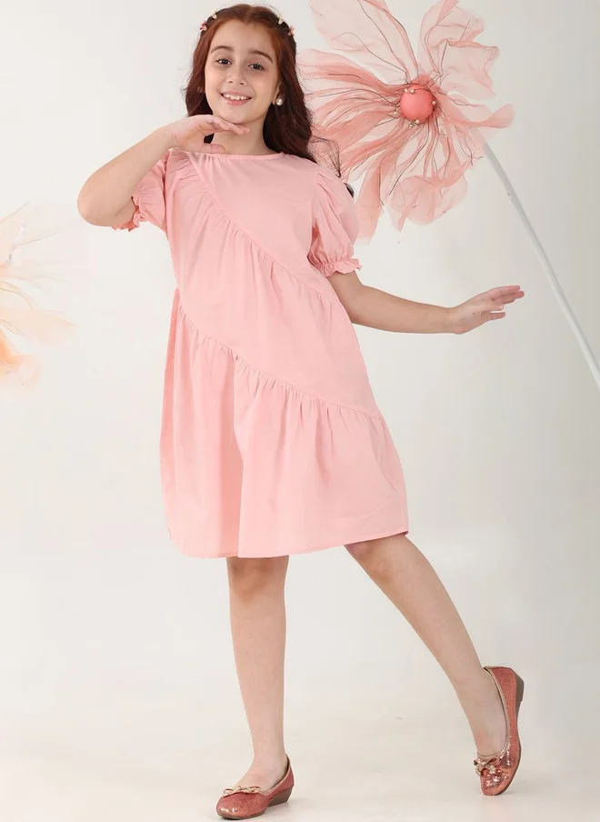 Bonkids BONKIDS Puff Sleeve A-Line Dress