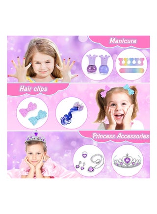 Kids Makeup Kit for Girls, Unicorn Makeup Set, Real Washable Make up Kit for Little Girl Princess Toddler Makeup for Kid Birthday Gifts Unicorn Toys for Girls 3 4 5 6 7 8 9 10 Year Old - view 5