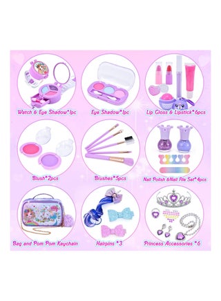 Kids Makeup Kit for Girls, Unicorn Makeup Set, Real Washable Make up Kit for Little Girl Princess Toddler Makeup for Kid Birthday Gifts Unicorn Toys for Girls 3 4 5 6 7 8 9 10 Year Old - view 4
