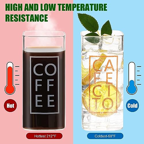 ZROY ENTERPRISE Wooden Lid Drinking Glass Sipper Straw Tumbler Mug | Set of 2 | 400 ml | Beer Soda and Tea Coffee Can Fruit Juice Milk Water Cup Cocktail, Smoothie Gift Glasses (2, Square) - Image 2