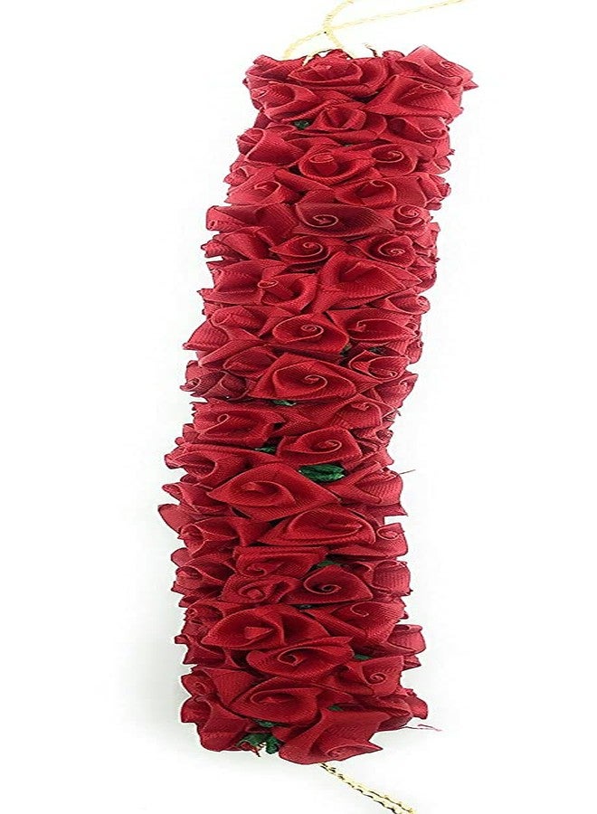 Gozby WellPoint Red & White Artificial Gajra for Hair Bun | Bridal Jasmine Mogra Garland | Traditional Indian Wedding Juda Flowers | Hair Accessories for Women & Girls | Dance & Pooja Wear - Image 2