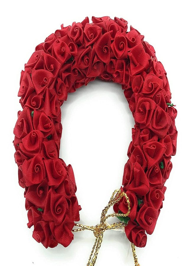 Gozby WellPoint Red & White Artificial Gajra for Hair Bun | Bridal Jasmine Mogra Garland | Traditional Indian Wedding Juda Flowers | Hair Accessories for Women & Girls | Dance & Pooja Wear - Image 4