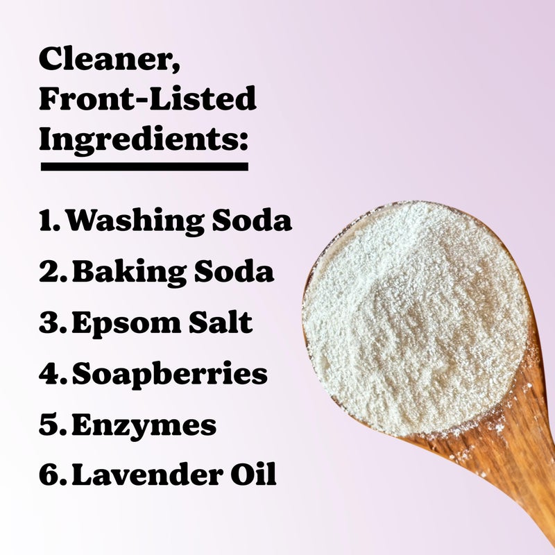 Pronounce Laundry Detergent Powder Alternative | Earth-Derived Ingredients, Eco-Friendly, Safer for Sensitive Skin, Eczema, and Babies. Stain + Smell Fighting. HE Safe (Lavender, 120 Loads). - Image 5