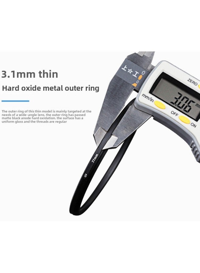 Micro Single SLR Camera Lens Filter Accessories 49,58,67mm Thin Frame UV Mirror Camera Protection Mirror Can Be Lettering-Color:67mm  - Image 2