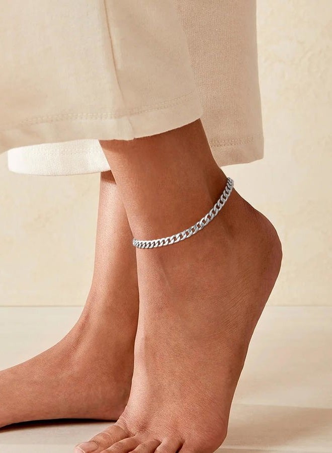 FindChic Cuban Link Anklets for Women Stainless Steel Ankle Chains Beach Foot Jewelry 8.5''-10.5'' Adjustable Women Ankle Bracelets - Image 2