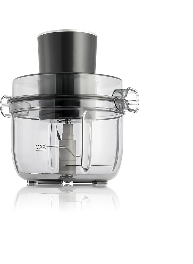Alsaif 500W Electric Food Chopper For Meat Vegetables Fruits With Three Sharp Stainless Steel Blades. A Transparent Bowl Allows You To See The Chopped Food. 2 Liters Black E02427 2 Years  - Image 2