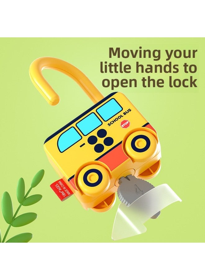 Children's Unlocking Toys Baby Digital Letters Key Pairing Kindergarten Early Education Educational Aids Manufacturers Direct Supply-Color:School Bus Bag  - Image 4