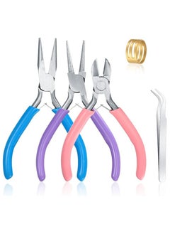 General Jewelry Pliers, Pliers for Jewelry Making, 3pcs Jewelry Making Pliers Tools with Needle Nose Pliers, Round Nose Pliers and Wire Cutter for Jewelry Repair, Crafts, Jewelry Making Supplies  - Image 1