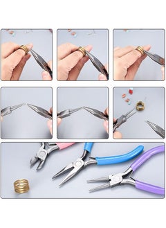 General Jewelry Pliers, Pliers for Jewelry Making, 3pcs Jewelry Making Pliers Tools with Needle Nose Pliers, Round Nose Pliers and Wire Cutter for Jewelry Repair, Crafts, Jewelry Making Supplies  - Image 3