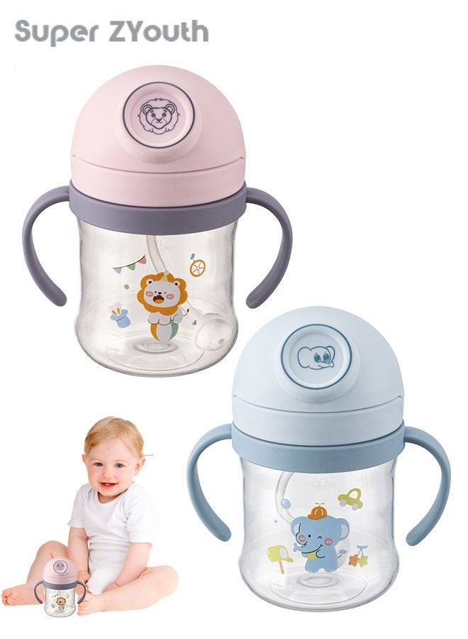 2PCS Baby Sippy Cups with Straw, Training Cup for Toddlers - Image 1