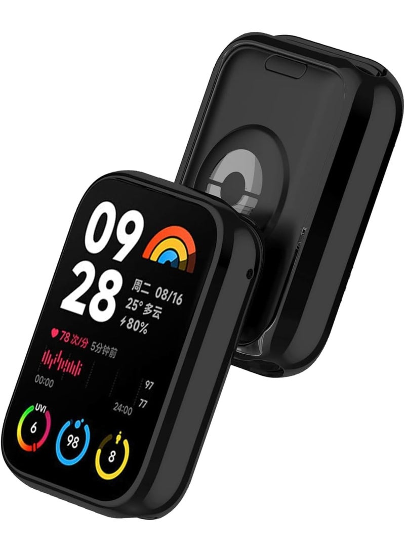 KASTWAVE Compatible with Xiaomi Mi Band 8 Pro Case with Screen Protector, Soft TPU Slim Full Coverage, 360° All-Round Protective Ultra Thin Protective PC Case Cover for mi Band 8 Pro, 2 Pcs  - Image 4