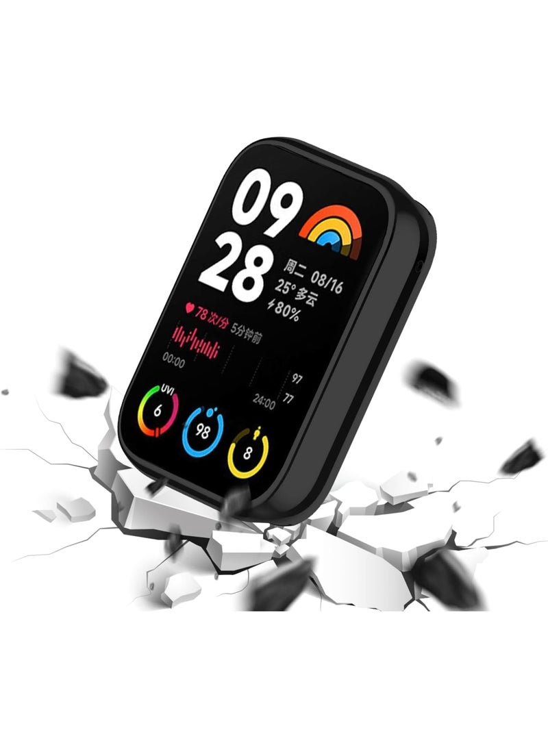 KASTWAVE Compatible with Xiaomi Mi Band 8 Pro Case with Screen Protector, Soft TPU Slim Full Coverage, 360° All-Round Protective Ultra Thin Protective PC Case Cover for mi Band 8 Pro, 2 Pcs  - Image 5