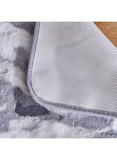 Home Box Henna Printed Rabbit Fur Bath Mat 60 x 40 cm  - Image 4