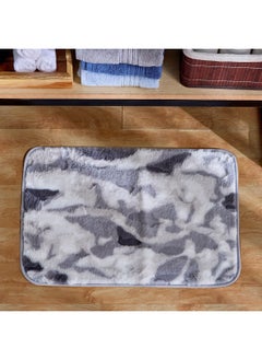 Home Box Henna Printed Rabbit Fur Bath Mat 60 x 40 cm  - Image 1