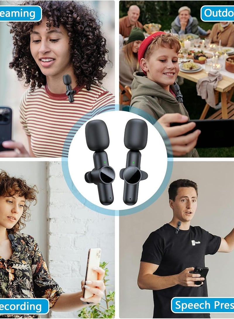 Wireless Lavalier Microphone for iPhone iPad, Plug & Play 2.4GHz Lapel Mic Wireless Clip-on Microphone for YouTube TikTok Video Recording Interview Vlog Livestream, Noise Reduction (Apple interface- 1 mic)  - Image 5