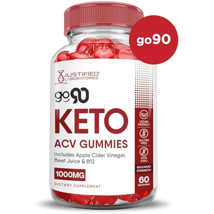 Justified Laboratories Go 90 Keto ACV Gummies Advanced Formula 1000MG Go90 Keto Gummies Apple Cider Vinegar Formulated with Pomegranate Beet Juice Powder B12 Vegan Non GMO 60 Gummys - Image 3