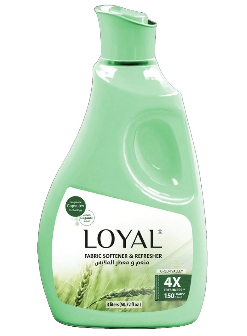 loyal Fabric Softener Freshener Green Valley 3 L - Image 1
