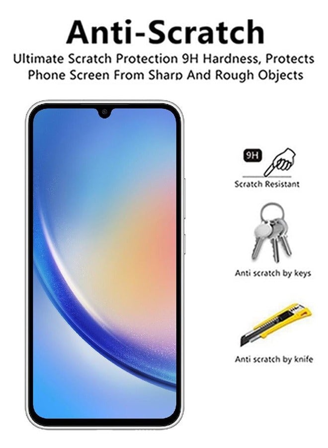 For Samsung Galaxy A34 5G Screen Protector – Premium Edge to Edge Tempered Glass, High Transparency, Delicate Touch, Anti-Explosion, Smooth Arc Edges, Easy Installation - Image 3