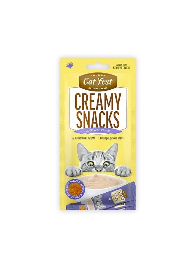 Cat Fest وجبات خفيفة كريمية من البط مع الكافيار - 40 جرام - Image 1