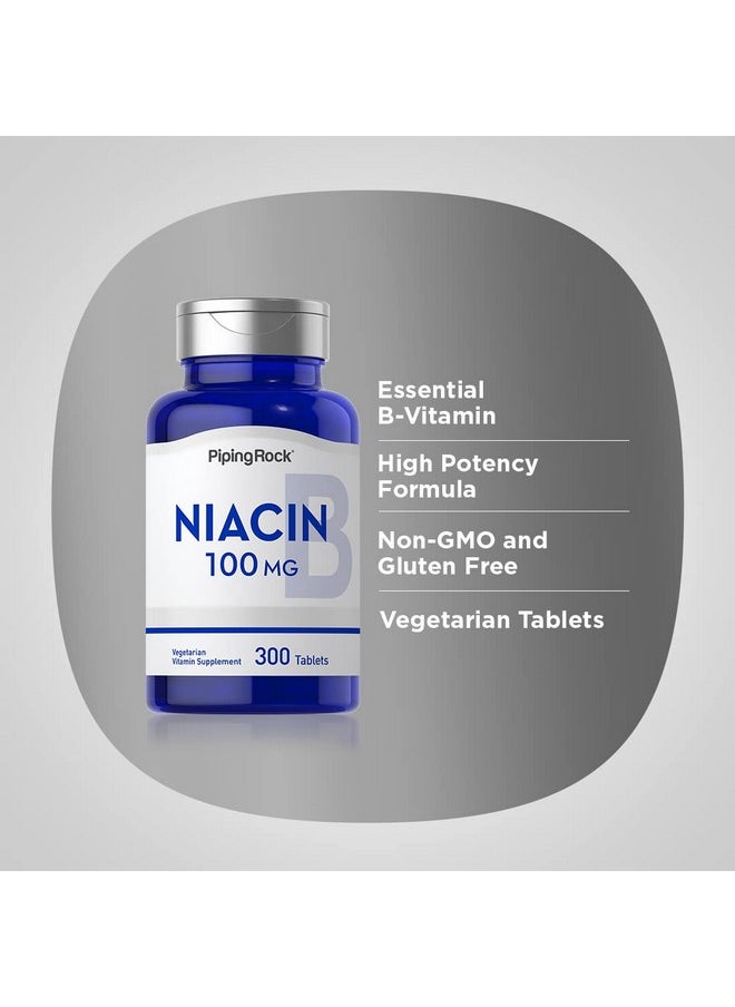 Piping Rock Niacin 100Mg ; 300 Tablets ; With Flushing ; Vegetarian Nongmo Gluten Free  - Image 5