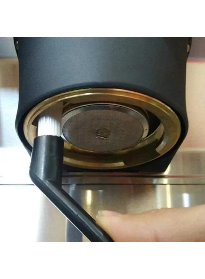 1 قطعة فرشاة تنظيف ماكينة القهوة المريحة شعيرات مرنة مقبض بلاستيكي - Image 4