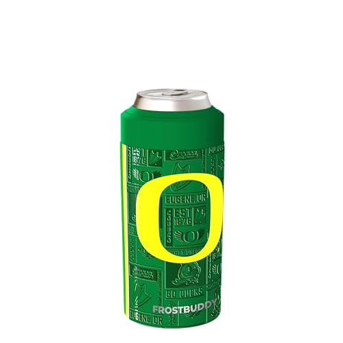 Frost Buddy Universal Can Cooler Fits All Stainless Steel Can Cooler for 12 oz 16 oz Regular or Slim Cans Bottles Stainless Steel Oregon Ducks 3D - Image 1