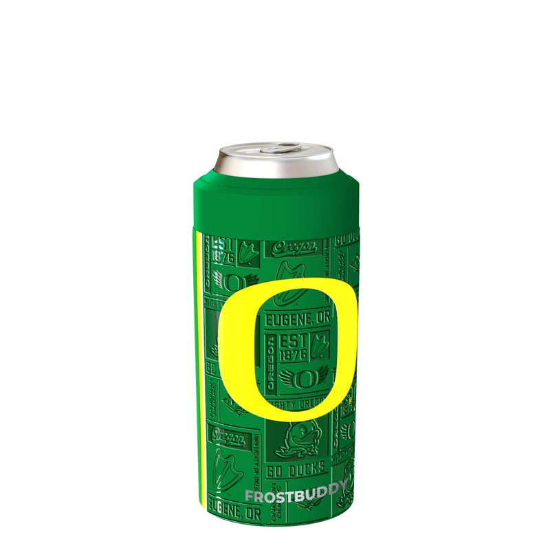 Frost Buddy Universal Can Cooler Fits All Stainless Steel Can Cooler for 12 oz 16 oz Regular or Slim Cans Bottles Stainless Steel Oregon Ducks 3D - Image 2