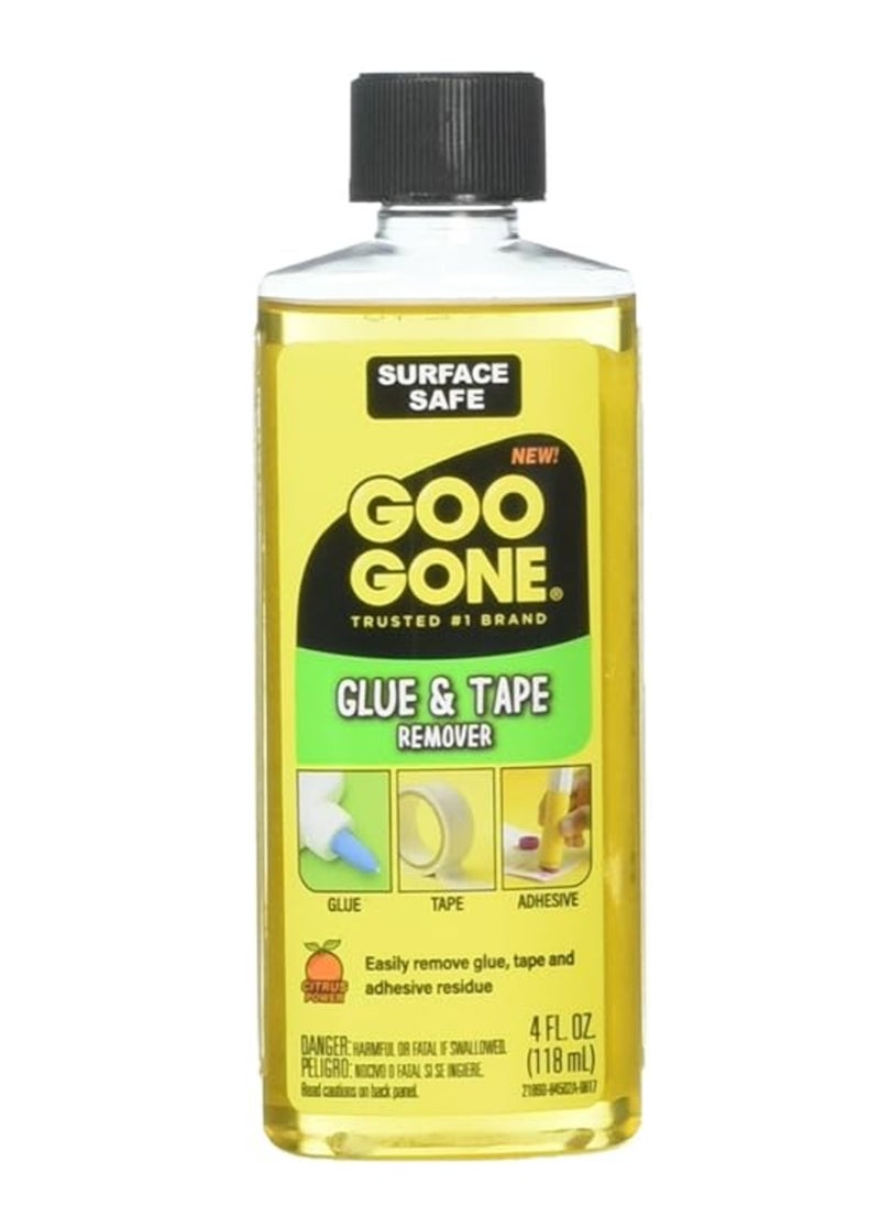 Goo Gone Goo Goo Glue and Tape Adhesive Remover - 4 Ounce - Removes Adhesives Stickers Crayon Glue Tape Gum Window Decals Glitter Labels  - Image 1