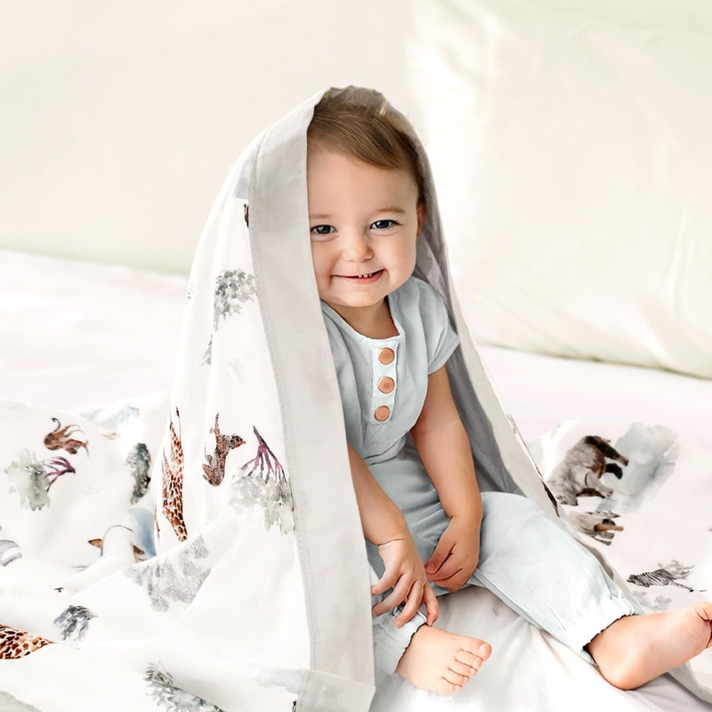 GRSSDER COTTON MASLON ANCILT DELLAYET - بطانيات شاشية ناعمة وذات حريرية ناعمة وذات حريري لحاف شاش كبير للأطفال حديثي الولادة للأطفال الصغار والأطفال 6 طبقات قابلة للانعكاس لجميع المواسم 47 "× 47" " - Image 4