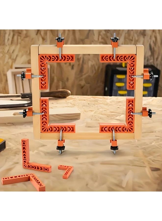 4pcs Heavy Duty Plastic Right Angle Clamps 90 Degree Adjustable Carpenter Square Clamping Tool - Image 2