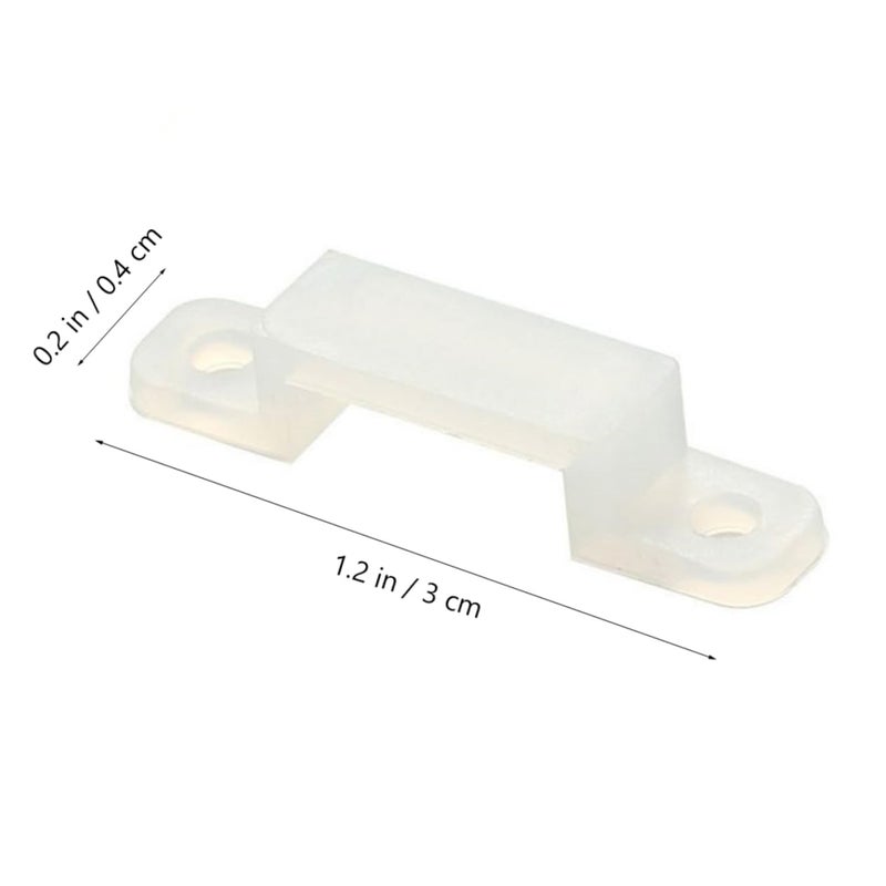 50pcs Silicone Mounting Brackets For LED Strip Lights Heat Resistant Fixing Clips - Image 3