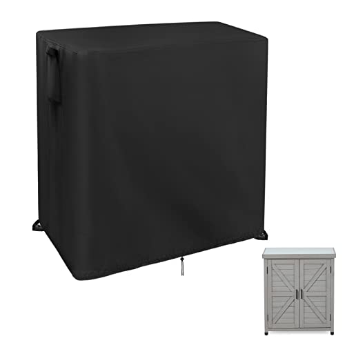 Guisong Potting Bench Cover Waterproof Cover for Mederla Outdoor Storage Cabinet 32x19x36 Protective Cover for Garden CabinetWood WorkstationPotting Table with Storage Cabinet - Image 1