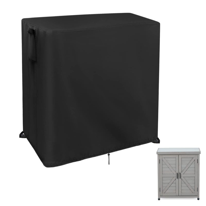 Guisong Potting Bench Cover Waterproof Cover for Mederla Outdoor Storage Cabinet 32x19x36 Protective Cover for Garden CabinetWood WorkstationPotting Table with Storage Cabinet - Image 2