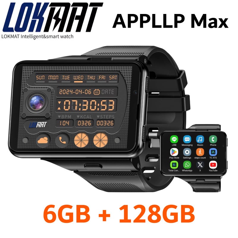 لقمات ساعة ذكية LOKMAT APPLLP MAX - أسود - Image 1