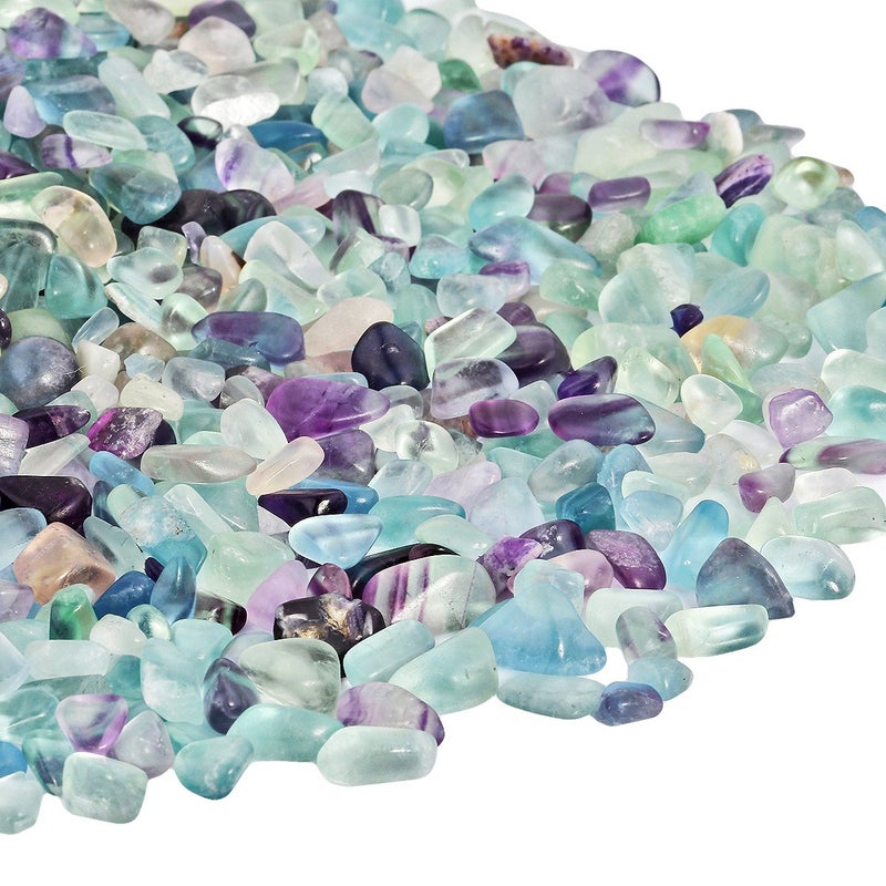 SUNYIK Fluorite Tumbled Chips Stone Crushed Crystal Quartz Pieces Irregular Shaped Stones 1pound(about 460 gram) - Image 5