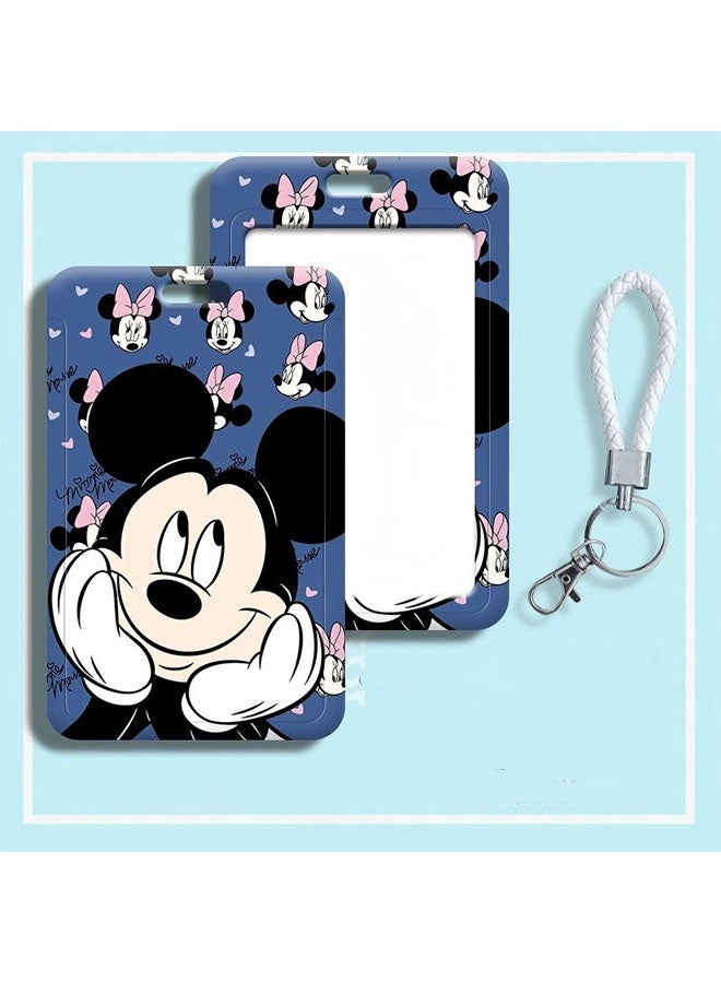 Disney 3 waterproof ID card holders, ID card holders with lanyards, durable retractable lanyards for ID cards, sliding ID card holders, cute lanyard and short leather cord ID card holders - Image 5