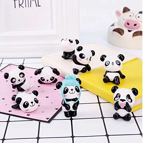 BHOOLU&GOOLU Resin Micro Landscape Cute Mini Panda - (8Pcs/Set, Multicolor) - Image 2