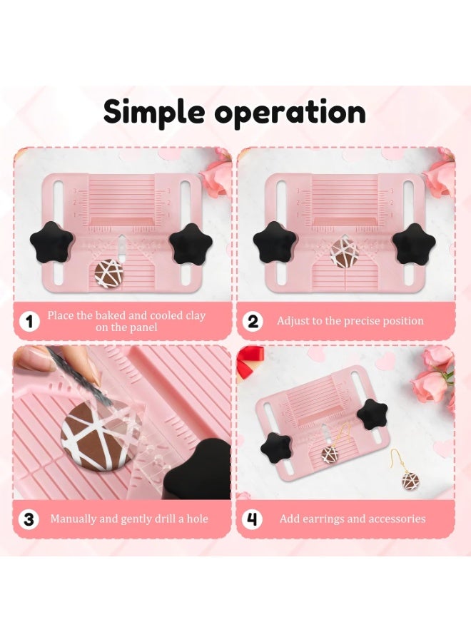 NANAO Polymer Clay Earring Drill Guide Tool - Precision Hole Drilling Tool for Polymer Clay Jewelry Making, Essential Clay Earring Craft Accessory - Image 3