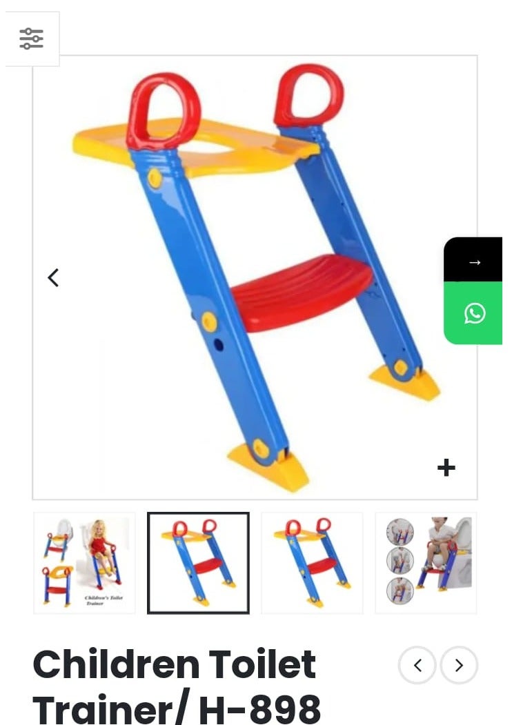 Potty Training Seat with Ladder Kid’s Toilet with Non-Slip Step Stool Ladder Potty Training Ladder Potty Chair Suitable for Boys Girls Kids Toddles - Assorted colour - Image 1