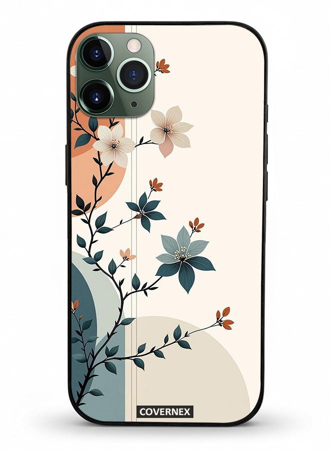 Covernex Apple iPhone 11 Pro Max Protective Case Cover Printed Featuring Elegant Leafy Branches - Image 2