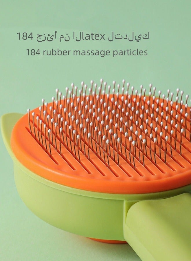 Generic Hair Brush with Pet Nail Clippers for Short and Long Haired Dogs and Cats （green color）  - Image 4