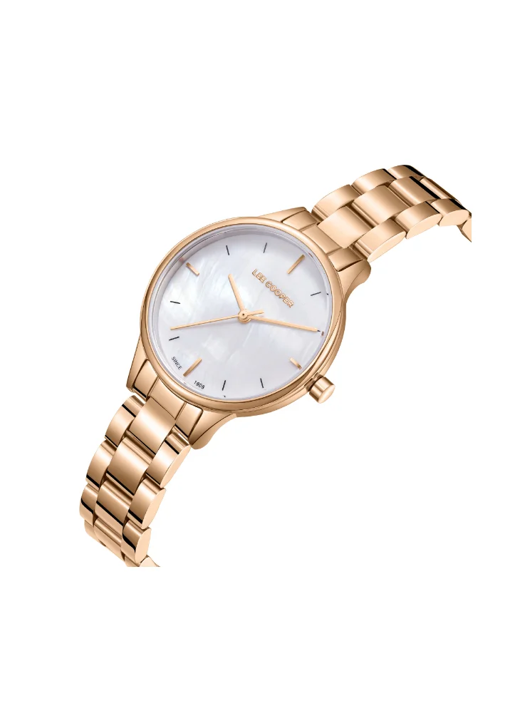 لي كوبر LEE COOPER LC08080.420 Women's Analog Display Watch & Metal Strap Rose Gold